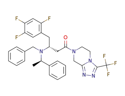 (R,R)-N-benzyl-N-(α-methylbenzyl)-1-(2',4',5'-trifluorophenyl)-4-oxo-4-{3''-(trifluoromethyl)-5'',6''-dihydro-1'',2'',4''-triazolo[4,3-α]pyrazin-7''(8''H)-yl}butan-2-amine