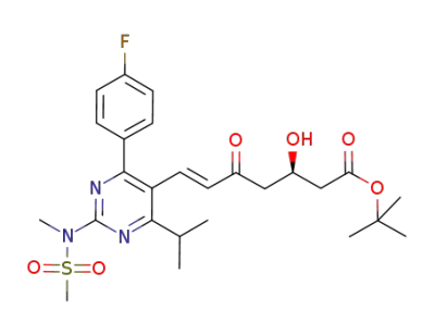 (+)-(3R)-7-[4-(4-fluorophenyl)-6-isopropyl-2-(N-methyl-N-methylsulfonylamino)pyrimidin-5-yl]-3-hydroxy-5-oxo-(6E)-heptenoic acid tert-butyl ester