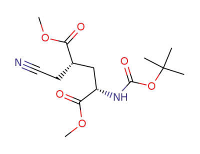 (2S,4S)-2-tert-butoxycarbonylamino-4-cyanomethyl-pentadioic acid dimethyl ester