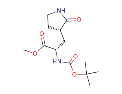 (2S)-2-(tert-butoxycarbonylamino)-3-[(3'S)-2'-oxo-3'-pyrrolidinyl]propanoic acid methy ester