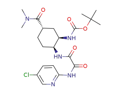 carbamic acid, N-[(1R,2S,5S)-2-[[2-[(5-chloro-2-pyridinyl)amino]-2-oxoacetyl]amino]-5-[(dimethylamino)carbonyl]cyclohexyl]-1,1-dimethylethyl ester