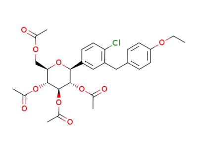 (2R,3R,4R,5S,6S)-2-(acetoxymethyl)-6-(4-chloro-3-(4-ethoxybenzyl)phenyl)tetrahydro-2H-pyran-3,4,5-triyl triacetate