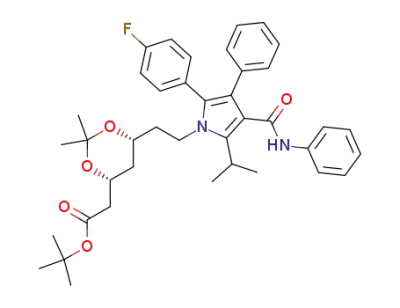 tert-butyl (4R,6R)-6-{2-[2-(4-fluorophenyl)-5-isopropyl-3-phenyl-4-(phenylcarbamoyl)pyrrol-1-yl]ethyl}-2,2-dimethyl-1,3-dioxane-4-acetate