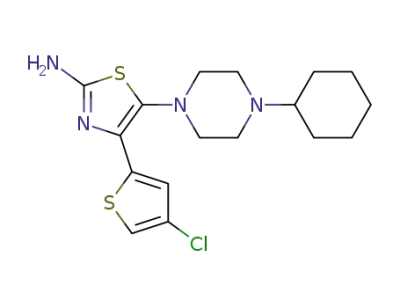 4-(4-chloro-2-thienyl)-5-(4-cyclohexyl-1-piperazinyl)-2-thiazolamine
